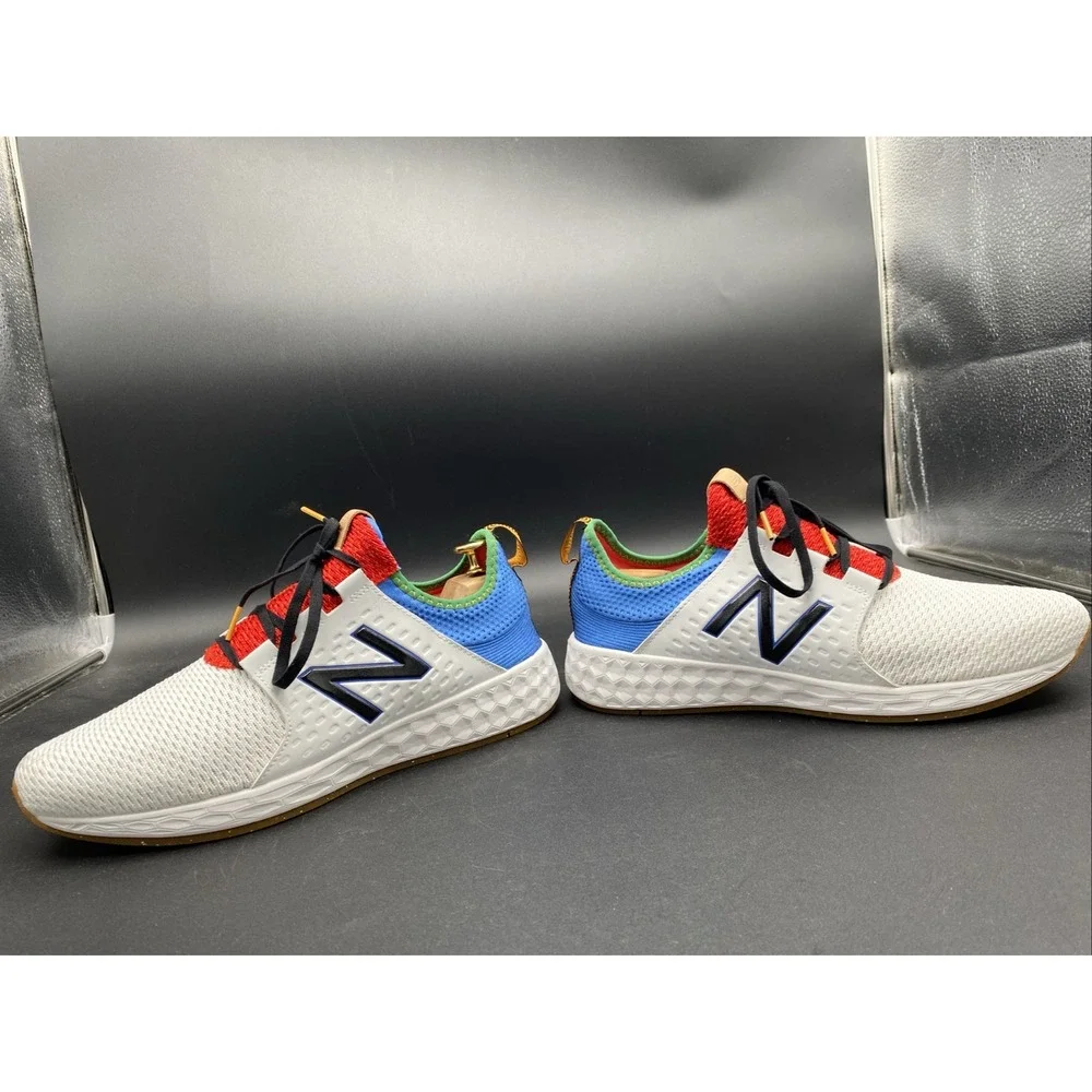 New Balance Men's‎ 10  Fresh Foam Cruz v1 Reissue White Faded Custom Cobalt